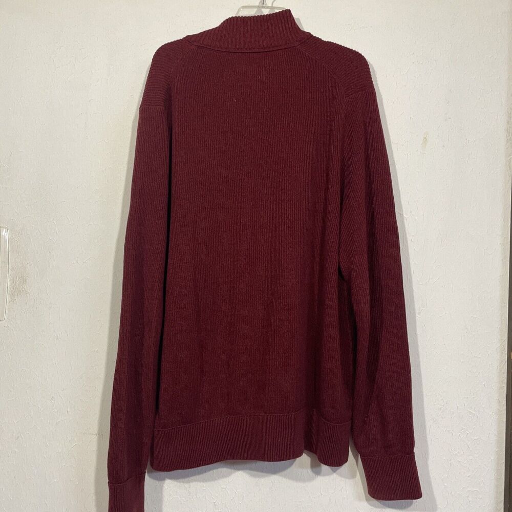 Eddie Bauer Deep Red TXXL 1/4 Zip Sweater - Picture 3 of 3